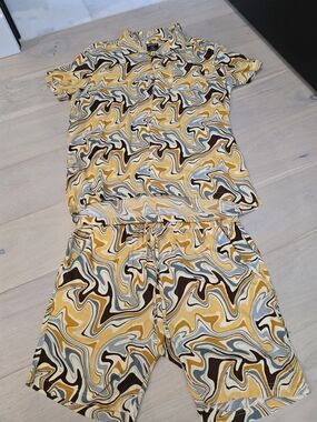 Massive Yellow Swirl Two-Piece Set